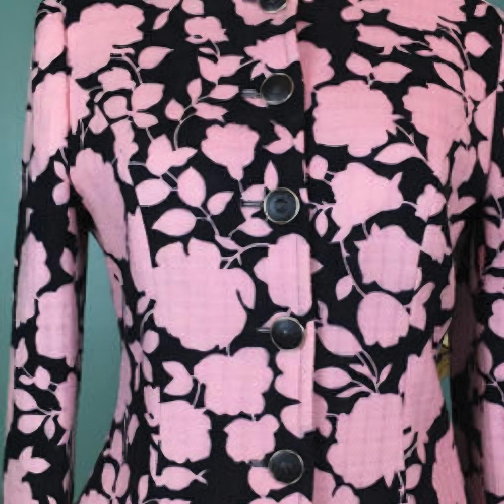 Versus Versace Pink and Black Floral Blazer - Picture 8 of 8